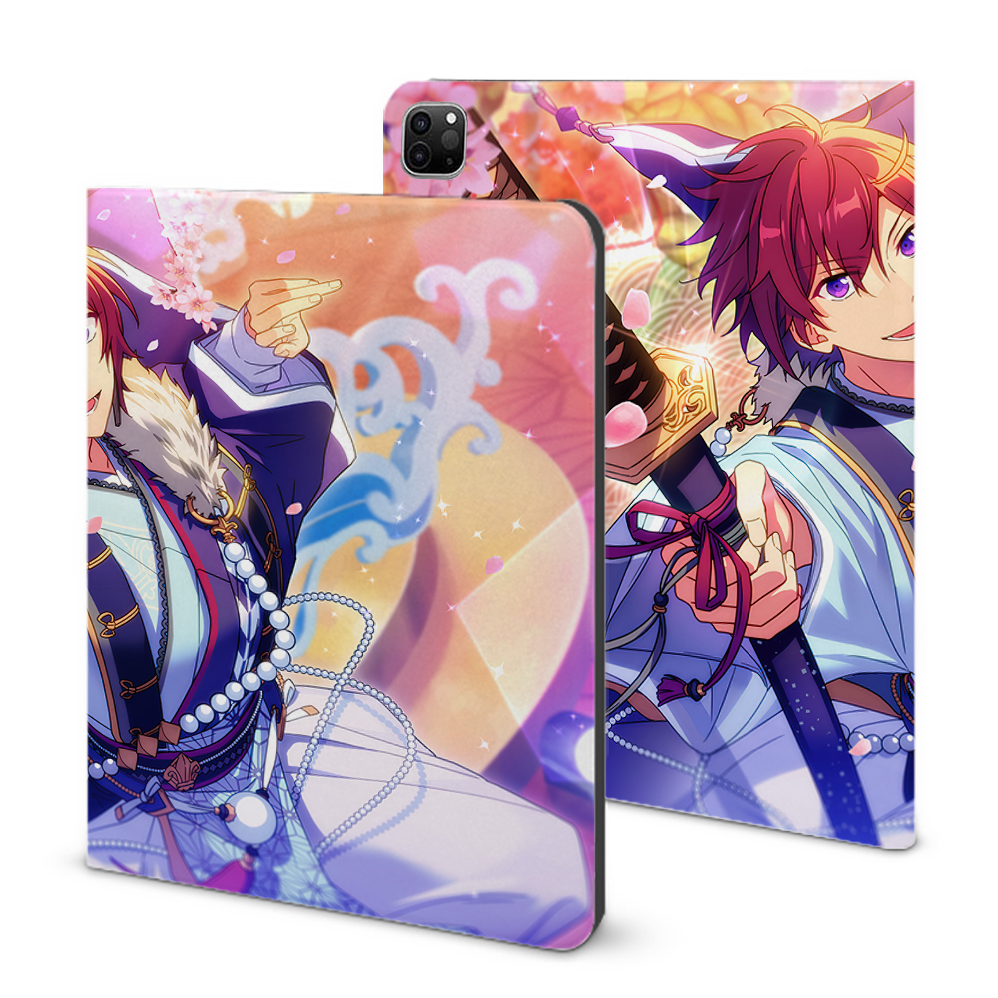 （画像用） あんさんぶるスターズ! Ensemble Stars IPad ケース ブック型 PUレザー TPU 耐衝撃 軽量 薄型 ペン収納なし 全面保護 IPad 各モデル対応